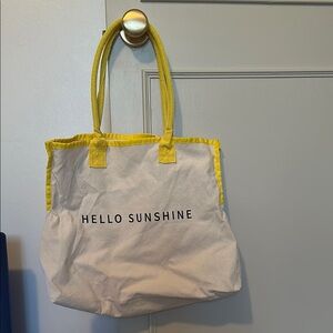 Sunny Day Yellow and Cream Tote Bag